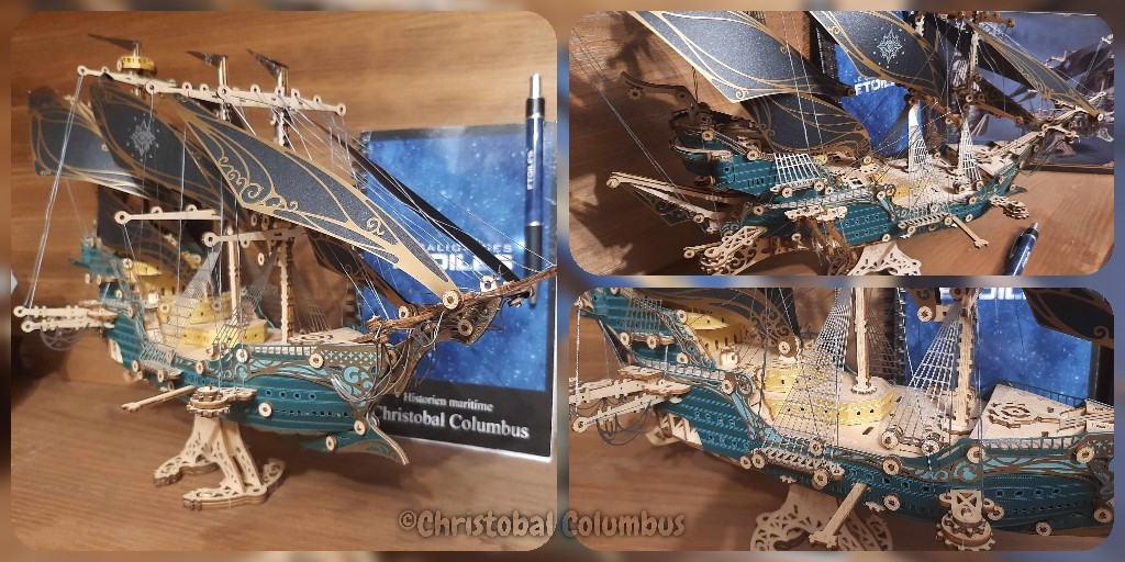 Puzzle 3D en bois : Les aventures maritimes du bateau pirate Sparrow | Réalisation et photos @ Christobal Columbus